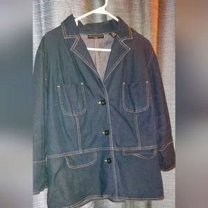 Apostrophe Woman Blue Denim jacket sz 16w